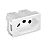 Tomada Retangular Tipo Bloco 20A 3P NBR BRANCA DX-99233.20 - Qtmov - Imagem 4