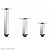 Pé Quadrado Inox Polido 10 cm com Regulagem – Marca Renna - Imagem 1