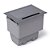 Caixa De Mesa Open Box Cinza Com 4 Blocos - Imagem 1