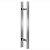 Puxador AMS Duplo 40X10 Barra Chata 750MM Inox Escovado - Imagem 1