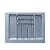 Divisor de Talheres Hettich Cinza 700mm x 520mm - Organize sua Cozinha - Imagem 1