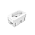 Tomada Retangular Tipo Bloco 10A Branca – NBR 14136:2012 – Qtmov - Imagem 1
