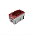 Tomada Retangular Tipo Bloco 20A 3P NBR Vermelho 99231.20 - Qtmov - Imagem 2