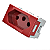 Tomada Retangular Tipo Bloco 20A 3P NBR Vermelho 99231.20 - Qtmov - Imagem 1