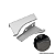 Ponteira 183 S7018 Cromado Rometal para Perfil Puxador RM-183 - Imagem 2