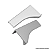 Ponteira 183 S7018 Cromado Rometal para Perfil Puxador RM-183 - Imagem 3