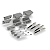 Rometal SS200 Top 3 Portas 50kg – Kit Porta de Correr Sobreposto - Imagem 1