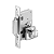 Fechadura Imab 2469 WC XE – Zamak com Trava e Sinalizador para Banheiro - Imagem 1