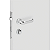 Fechadura Cromada Brilhante Imab Duna CR – Modelo Externo com Cilindro - Imagem 1