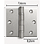 Dobradiça Hafele 3.1/2x3 Inox Escovado – Alta Durabilidade para Portas - Imagem 1