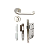 Fechadura WC Hafele Arcus Inox Escovado com Roseta Redonda - Imagem 1