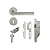 Fechadura para Porta Interna Hafele BAUER – Modelo Reto em Inox Escovado Fosco - Imagem 2