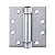 Hafele 4x3 com Mola – Dobradiça Inox Escovado para Portas com Retorno Suave - Imagem 1