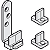 Häfele Slido D-Line11 – Kit de Fixação p/ Portas de Madeira 700 a 1500mm - Imagem 1