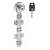Sistema de Fechadura FGVTN p/ Gaveteiro com Barra Lateral 1000mm – Kit p/ 5 Gavetas - Imagem 1