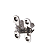 Dobradiça Oculta F0042CR 45x12 mm p/ Móveis – HARDT - Imagem 1