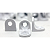 Suporte de Prateleira 13x13mm com 2 Furos Cantoneira Zamac Branca - Imagem 1