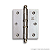 Dobradiça 3.5” com Anel MR – Linha 5535 Cromada Fosca - Imagem 1