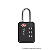 Cadeado de Segredo Papaiz TSA 30PL Preto com Trava de 3 Dígitos - Imagem 3