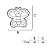 Puxador PVC IL5523 Borboleta 45mm – Italy Line - Imagem 2