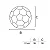 Puxador PVC IL5542 Bola De Futebol Preto 38mm – Italy Line - Imagem 2
