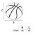 Puxador PVC IL5580 Bola de Basquete 40mm – Italy Line - Imagem 2