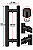 Puxador Duplo Tubular Para Porta 300mm Inox Preto Fosco AMS - Imagem 2