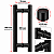 Puxador Duplo Tubular Para Porta 600mm Inox Preto Fosco AMS - Imagem 2