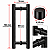Puxador Duplo Tubular Para Porta 750mm Inox Preto Fosco AMS - Imagem 2