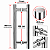 Puxador Duplo Tubular Para Porta 800mm Inox Polido AMS - Imagem 3