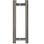 Puxador Duplo Tubular Para Porta 1000mm Inox Escovado AMS - Imagem 1