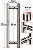 Puxador Duplo Tubular Para Porta 1000mm Inox Escovado AMS - Imagem 3
