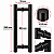 Puxador Duplo Tubular Para Porta 1000mm Inox Preto Fosco AMS - Imagem 2