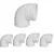 Kit joelho 90° esgoto com 50und  40mm Fortlev - Imagem 2