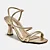 Sandalias Calçados Femininos Via Marte Sandalia Fem Salto Medio 105006 - Imagem 2