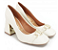 Sapatos Femininos Vizzano  Salto Medio 1391307 Branco Off - Imagem 2