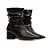 Bota Fem Cecconello Cano Curto Salto Baixo 1905001 Preto - Imagem 1