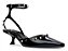 Carrano Sandalia Fem Salto Baixo 734027 Verniz Preto - Imagem 1