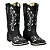 Bota Fem Laco De Prata 760 Preto - Imagem 1