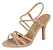 Vizzano Sandalia Fem Salto Alto  62491014 Bege - Imagem 3