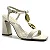 Via Marte Sandalia Fem Salto Alto  150015 Marfim - Imagem 1