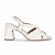 Piccadilly Sandalia Fem Salto Baixo 626052 Off White - Imagem 1