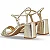 Bottero Sandalia Fem Salto Medio 373701 Dourado - Imagem 3