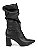 Tanara Bota Fem Cano Longo Salto Medio T9563 Preto - Imagem 1