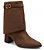 Via Marte Bota Fem Cano Longo Salto Medio 255009 Dark Brown - Imagem 1