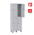 Roupeiro Aço com 4 portas cristal  para cadeado Pandin GRP 502/4 - Imagem 1
