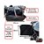 Alforge Lateral Para Moto Com Baú Universal Cargo Cor Preto 160 L - Imagem 5