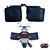 Alforge Lateral Para Moto Com Baú Universal Cargo Cor Preto 160 L - Imagem 1