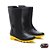 Bota Galocha Cano Médio Pvc Solado Amarelo Motoqueiro/jardim - Imagem 1