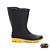 Bota Galocha Cano Médio Pvc Solado Amarelo Motoqueiro/jardim - Imagem 2